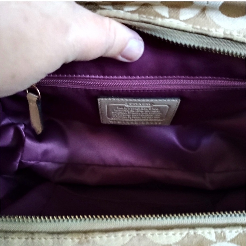 Coach Madeline East West Op Art Sateen Shoulder Bag Handbag - Picture 5 of 8